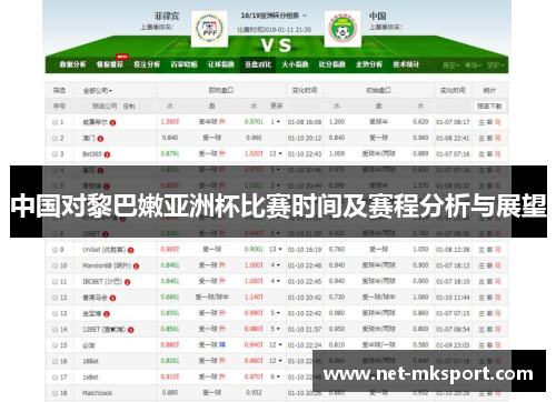 中国对黎巴嫩亚洲杯比赛时间及赛程分析与展望